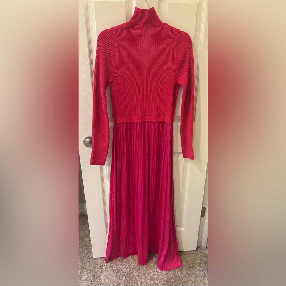 Anthropologie Thea Pink Long Sleeve Dress
